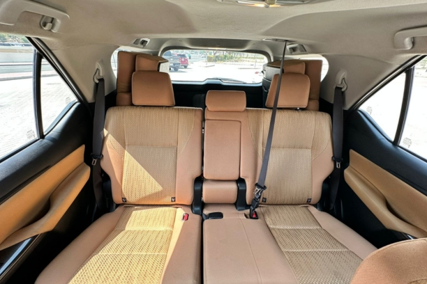New Toyota Fortuner rental in Dubai fleet seats view